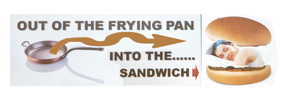 frying pan into sandwich